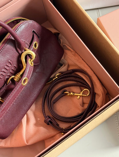 Cuero | Signature Heritage Mini Bag - Burgundy