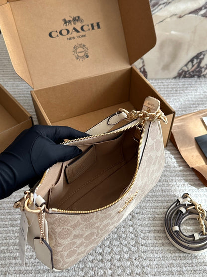 Cuero | Beige Monogram Baguette Bag