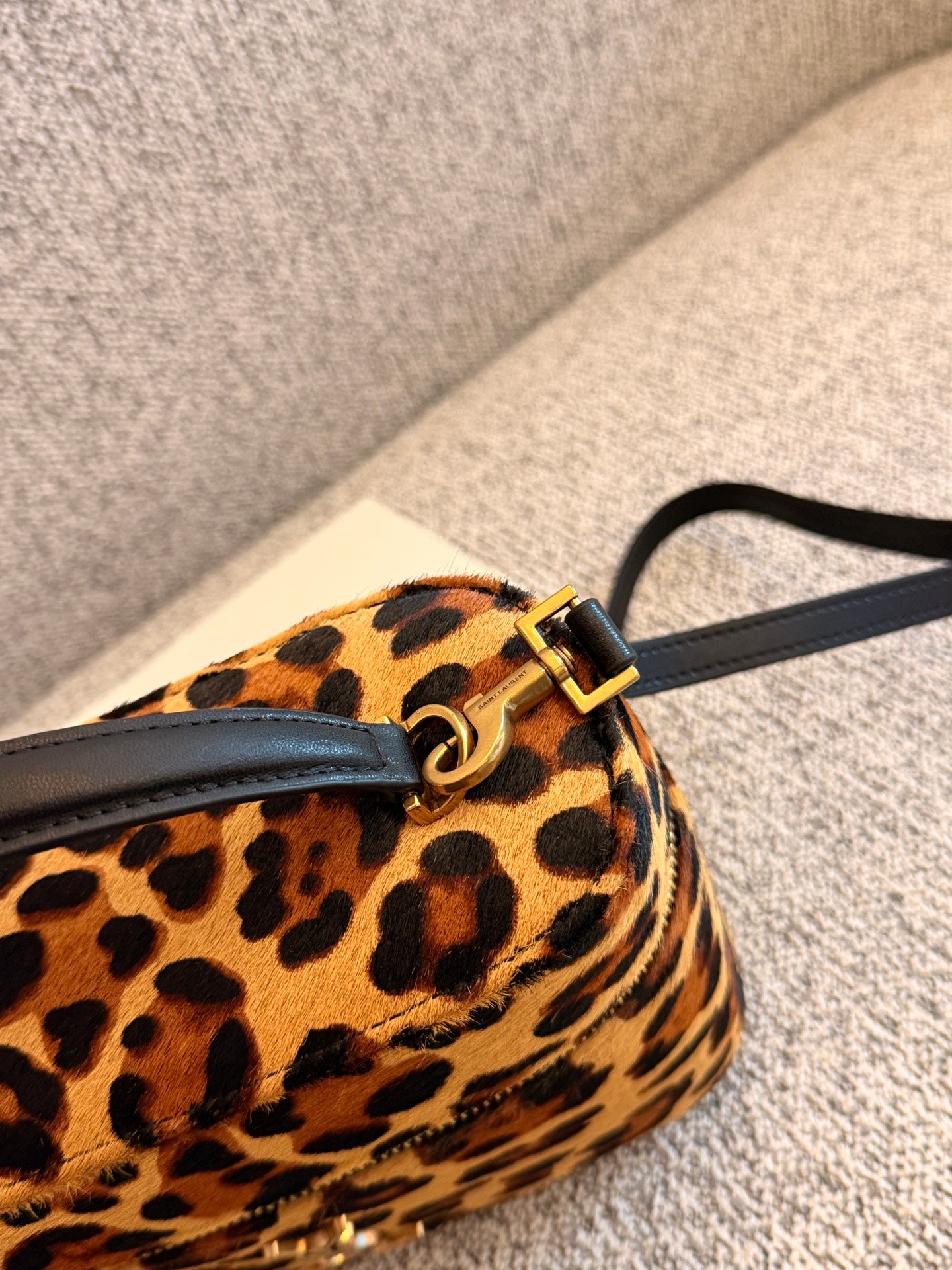 Cuero | Leopard Print Top Handle Vanity Bag