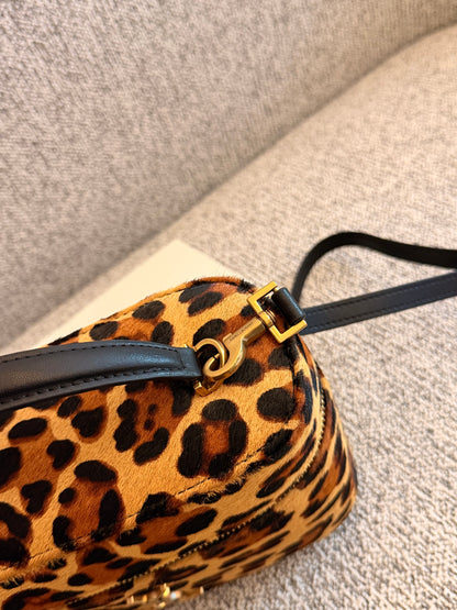 Cuero | Leopard Print Top Handle Vanity Bag