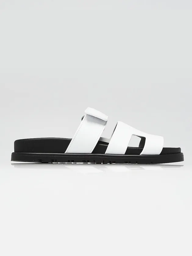 Cuero | Chypre White Sandals Slides