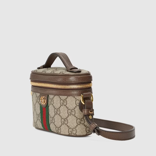 Cuero | GG Supreme Ophidia Mini Top Handle Bag Beige