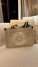 Marc Jacobs The Tote Bag – Khaki Canvas with White Logo
