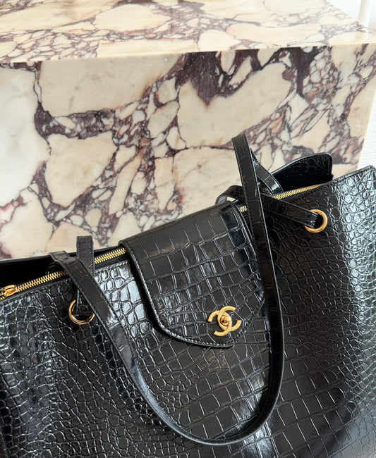 Cuero | Classic Croc Leather Tote