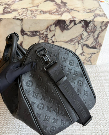 Cuero | Black Monogram Duffle Bag