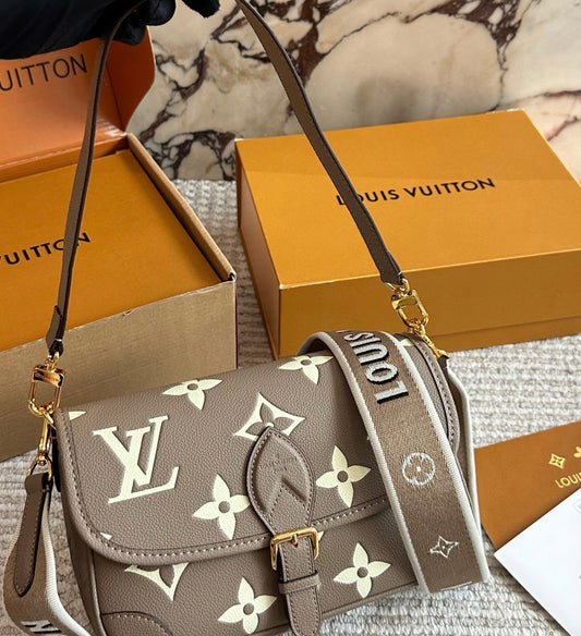 Cuero | Monogram Crossbody Saddle Bag