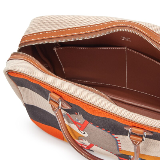 Cuero | Barenia and Rocobar Print Toile Plume 32 Palladium Hardware