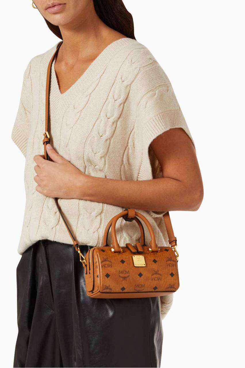 Cuero | MCM Boston Mini Visetos Bag