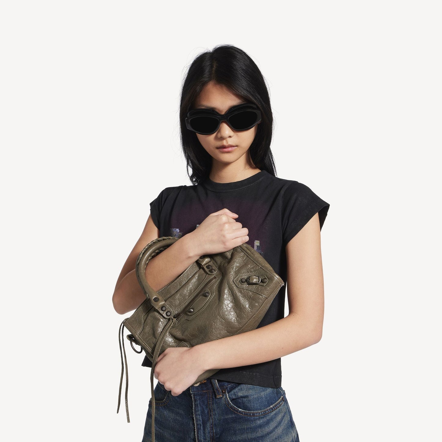 Cuero | WOMEN'S LE CITY BAG SMALL IN ARMY GREEN