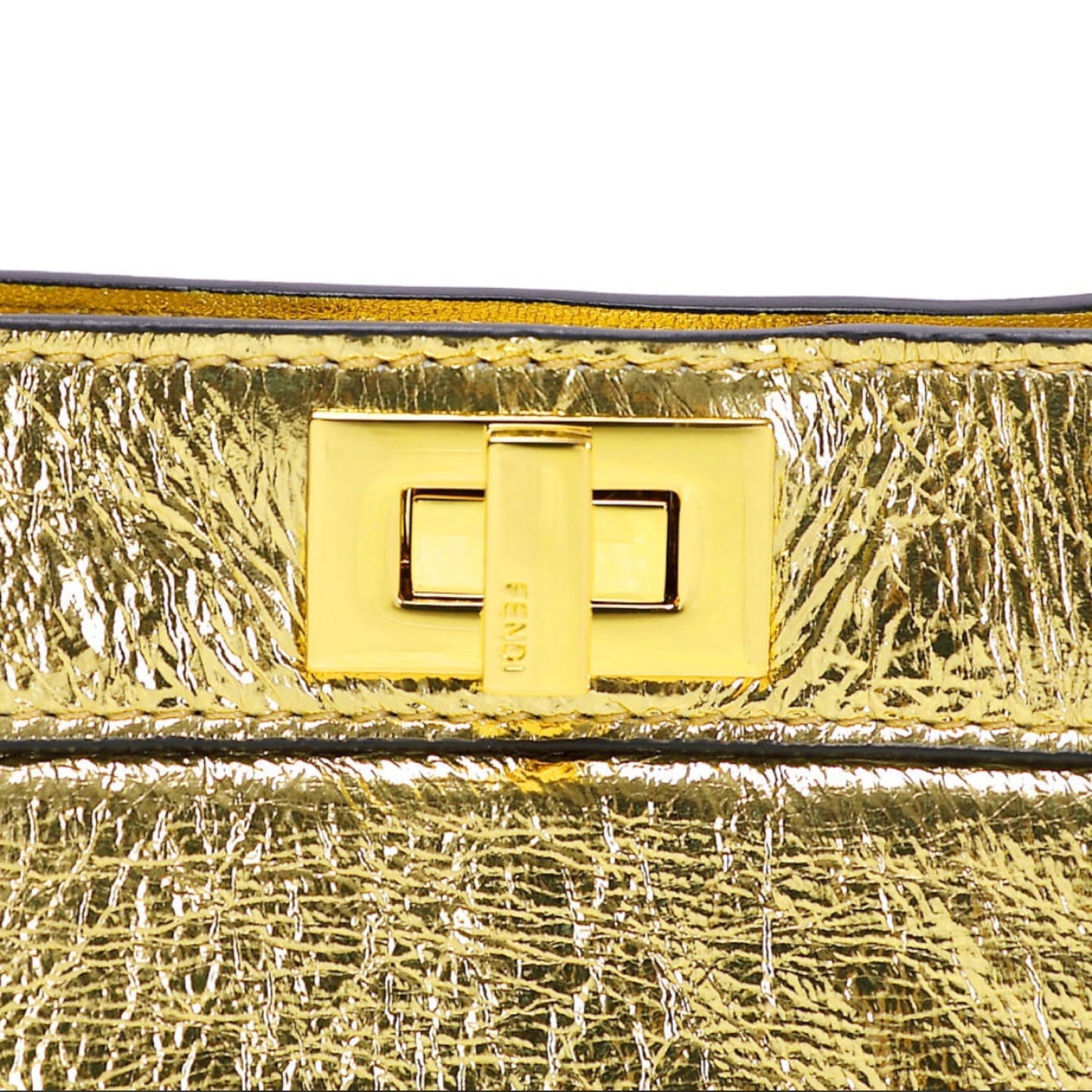 Cuero | Peekaboo Gold Leather Bag