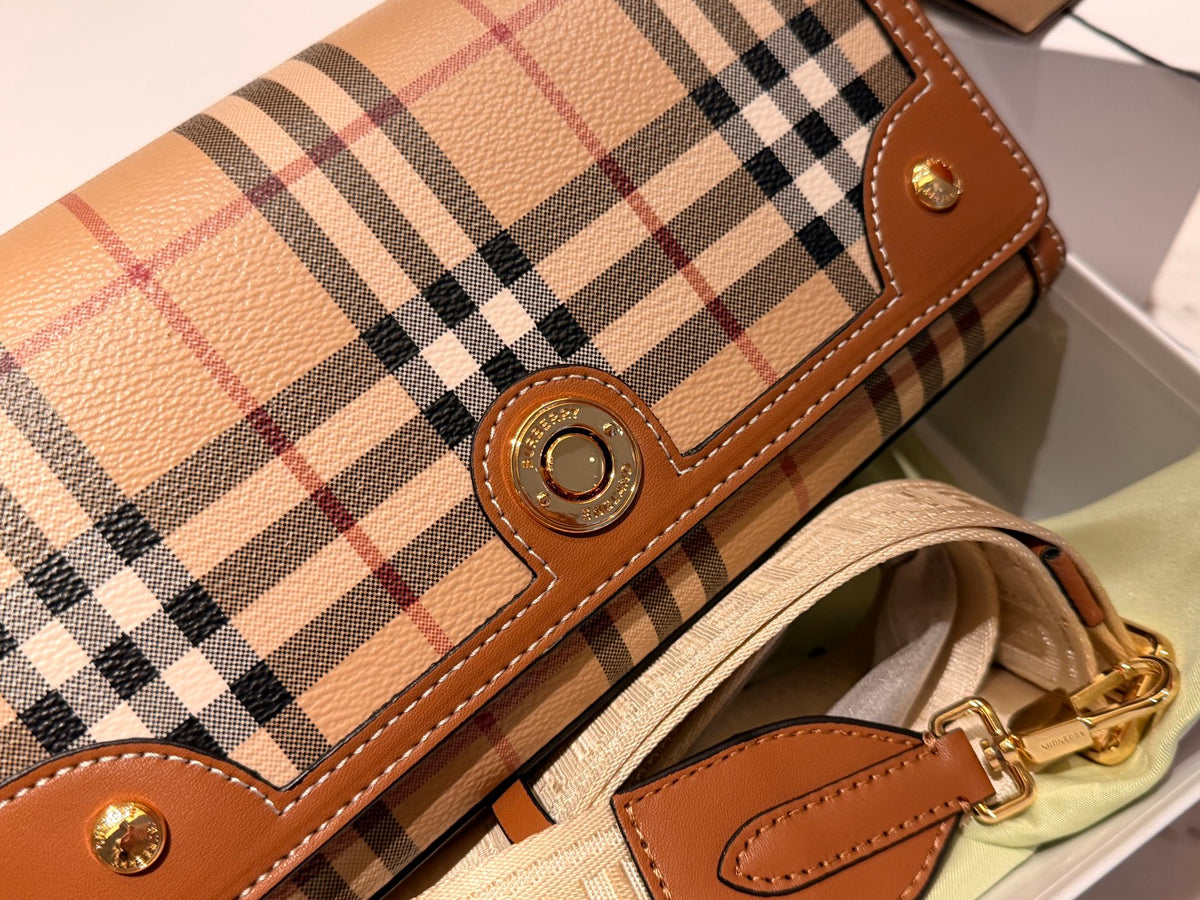 Cuero | Vintage Check Note Bag - Beige