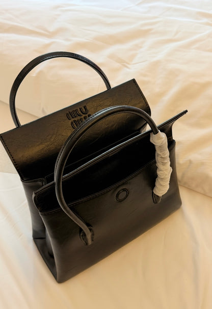 Cuero | Signature Top Handle Bag - Noir