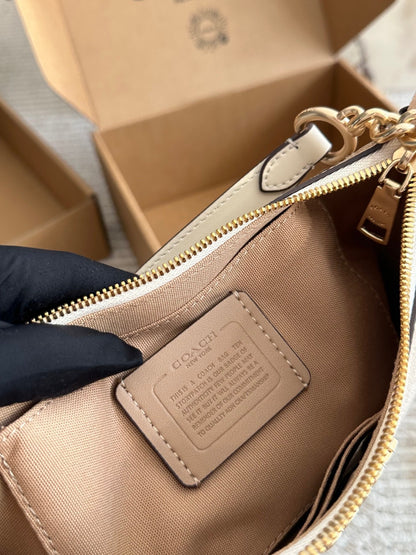 Cuero | Beige Monogram Baguette Bag
