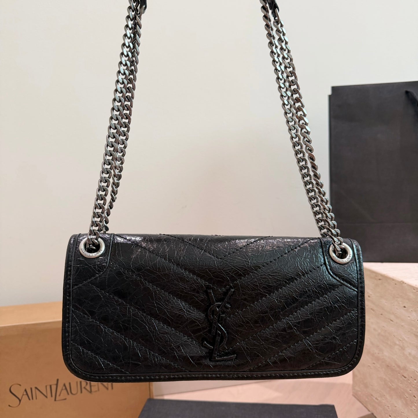 Cuero | Chevron Quilted Shoulder Bag