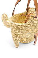 LOEWE Small Elephant Basket bag in raffia and calfskin