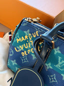 Louis Vuitton Keepall XS Monogram Blue with Graffiti Print