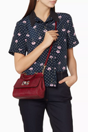 Dolce & Gabbana Burgundy Small Miss Sicily Iguana Leather Bag