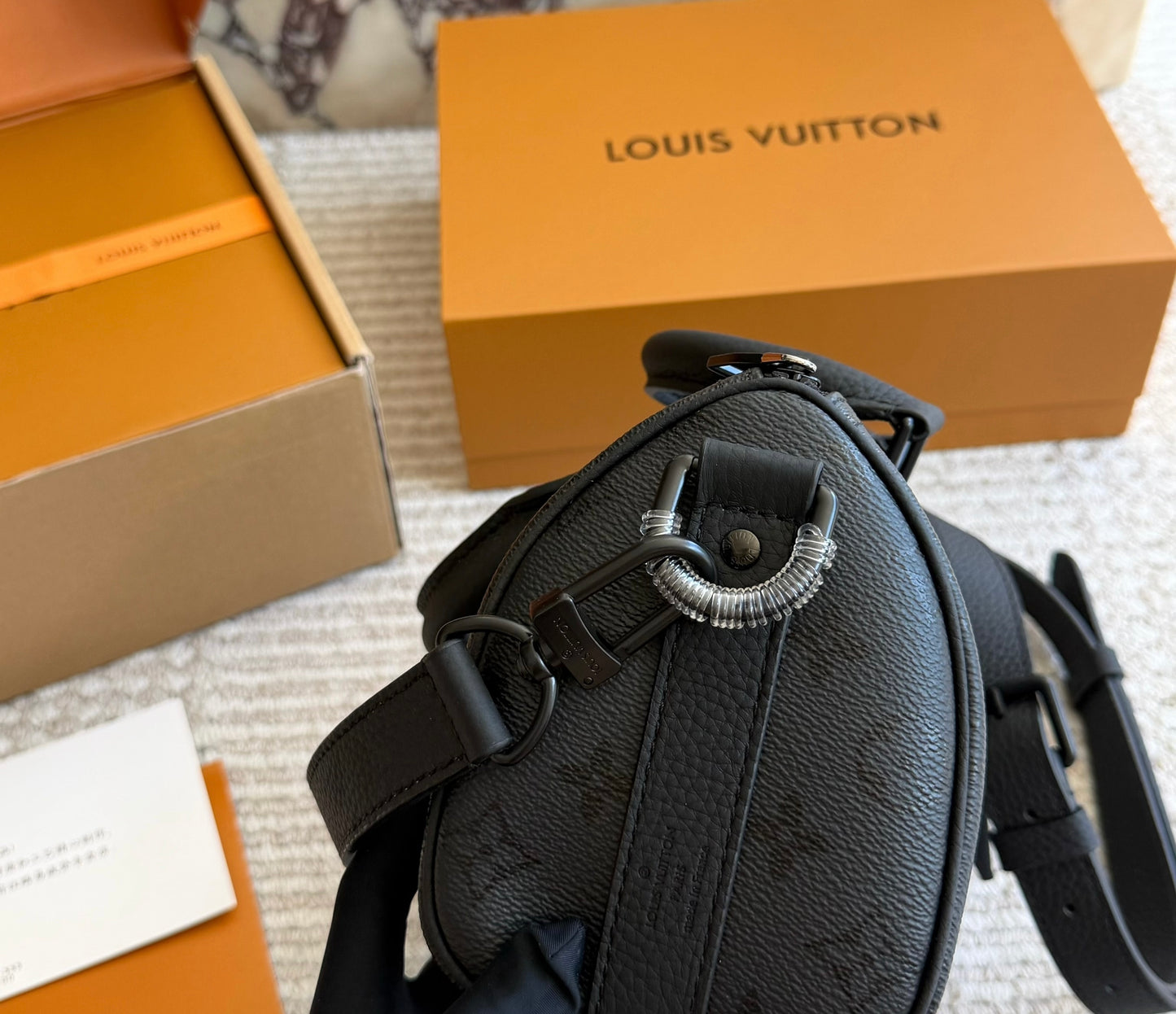 Cuero | Black Monogram Duffle Bag
