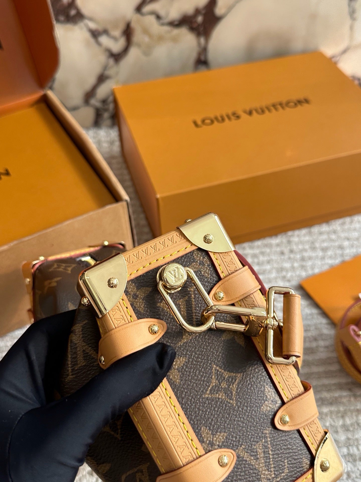 Cuero | Monogram Trunk Shoulder Bag