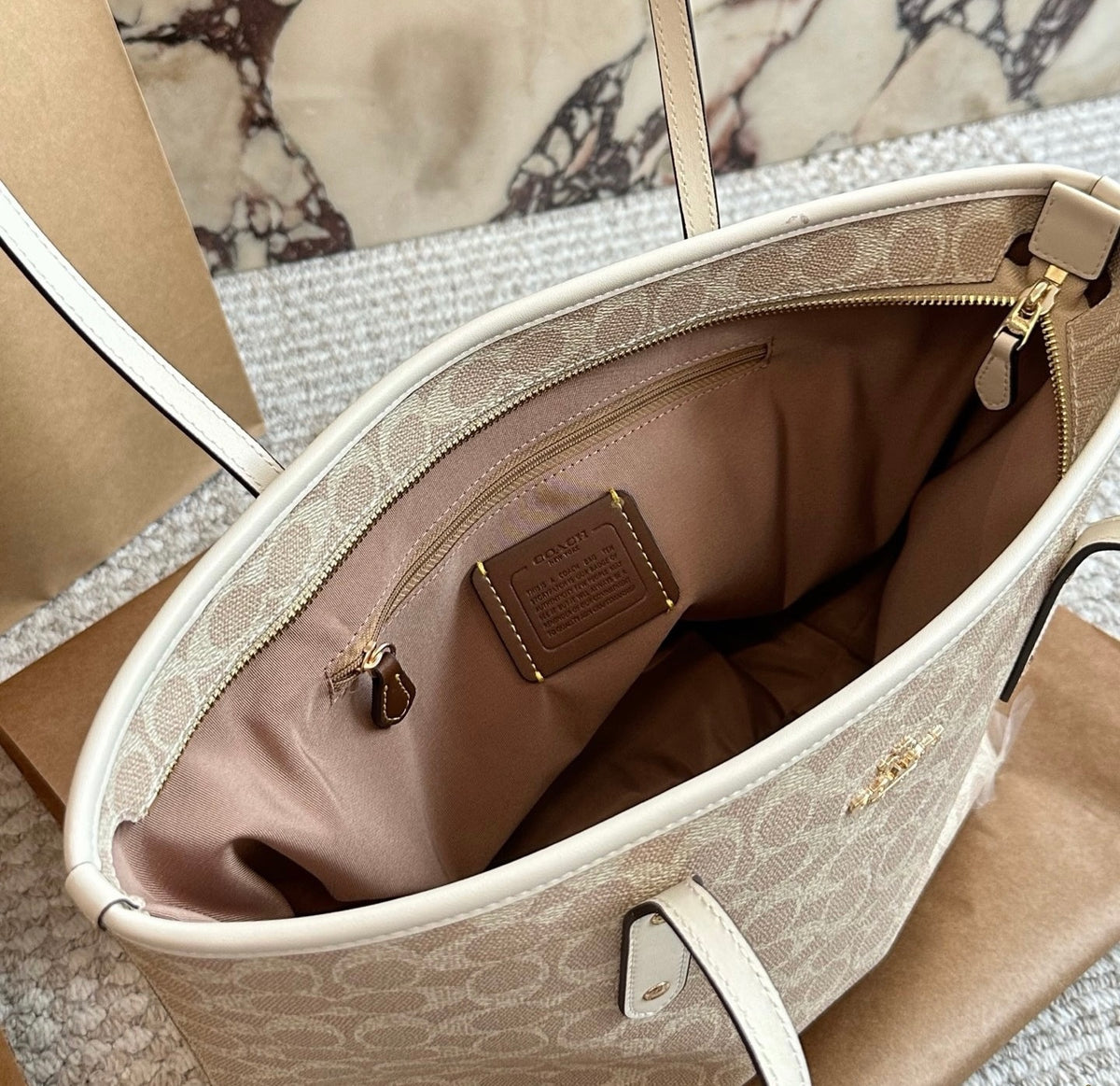 Cuero | Signature Tote Bag - Beige