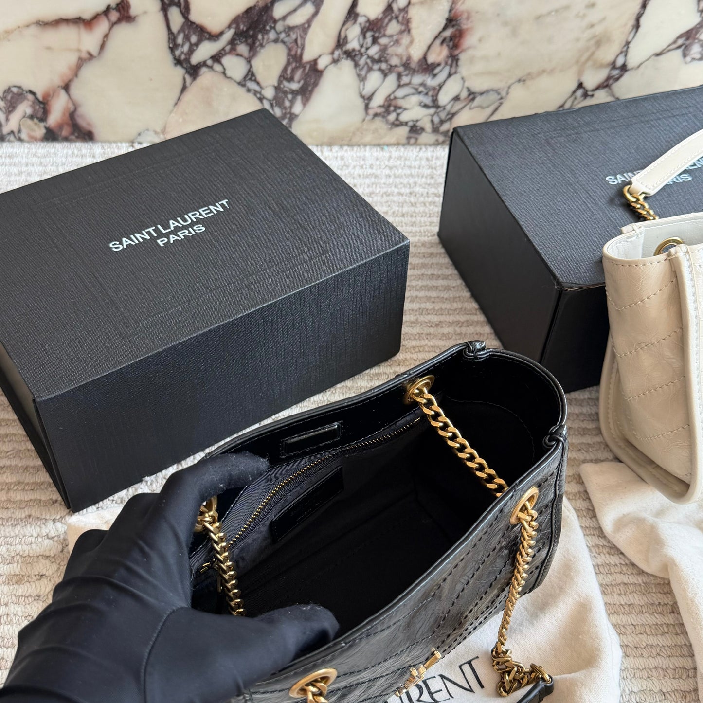 Cuero | Chevron Quilted Chain Tote