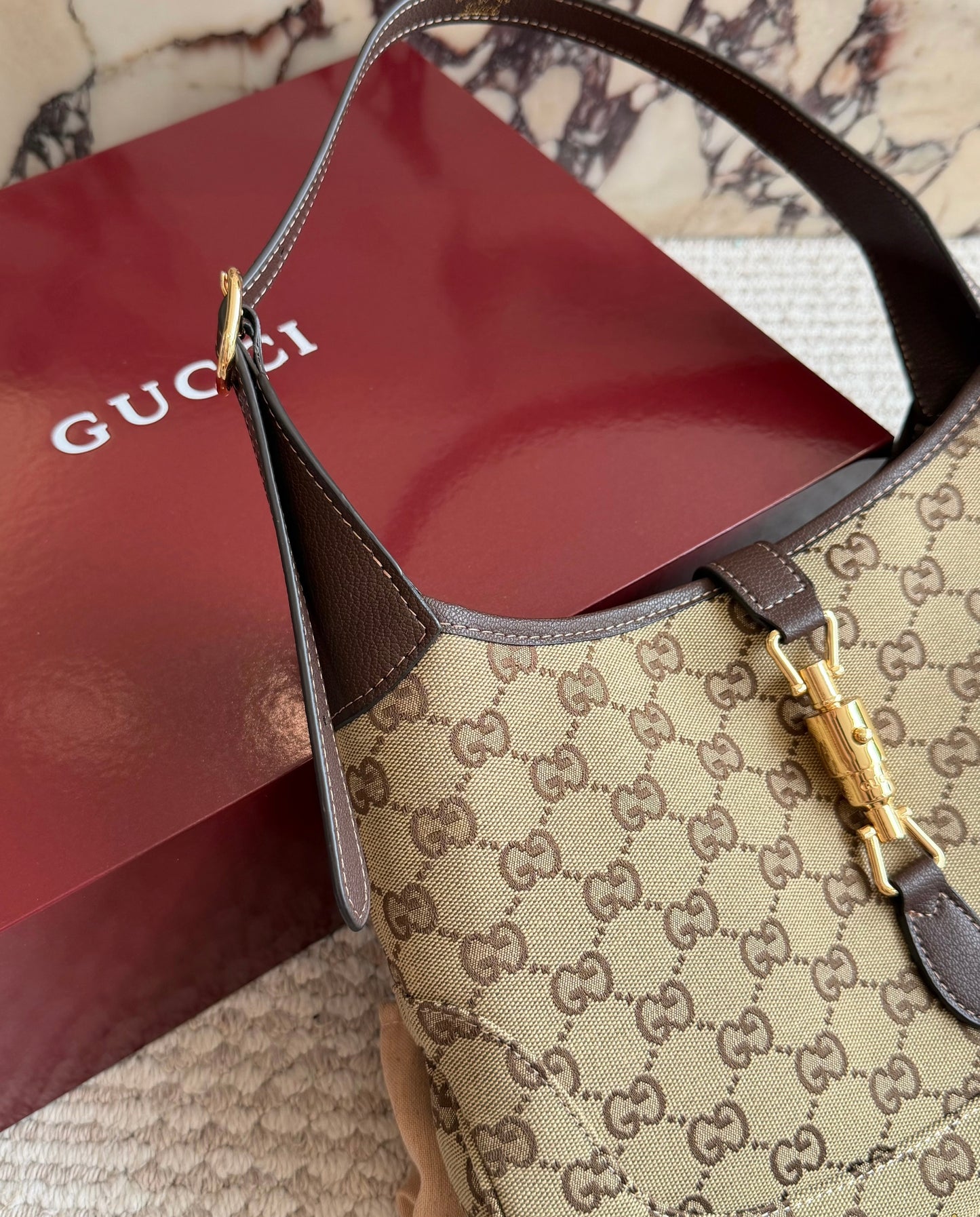 Cuero | GG Canvas Shoulder Bag