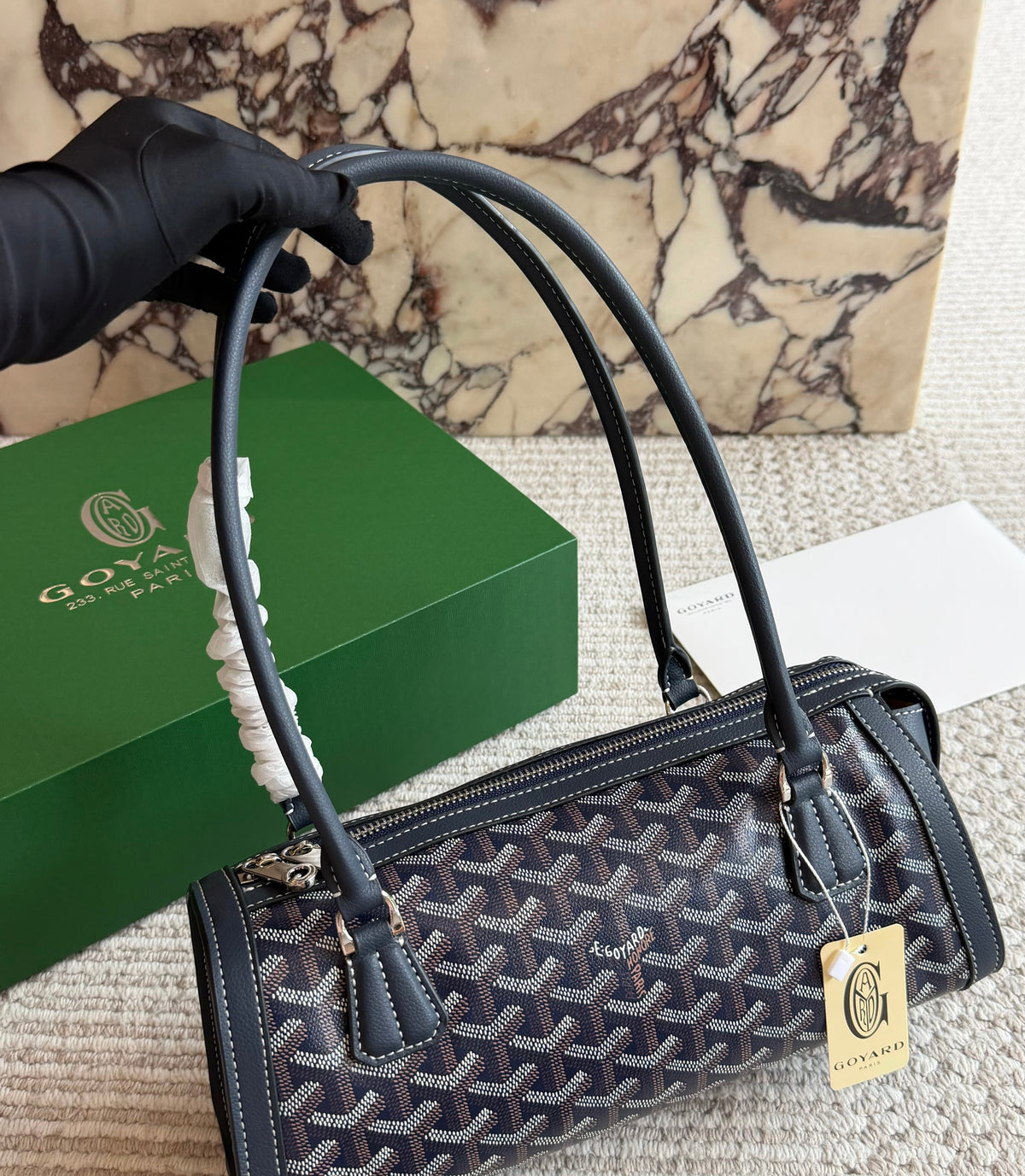 Cuero | Monogram Barrel Top Handle Bag