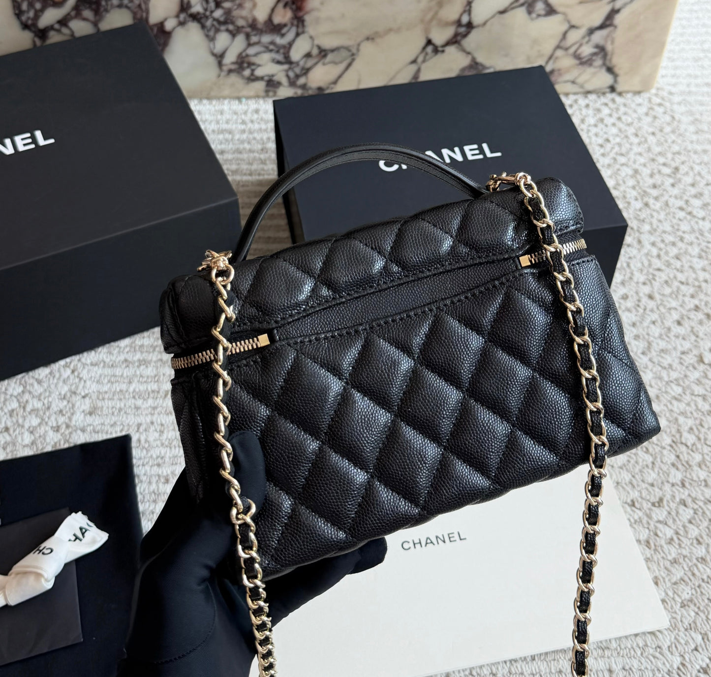 Cuero | Quilted Vanity Case Bag