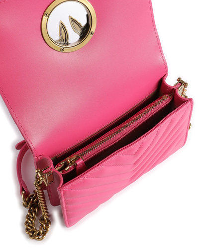 Cuero | Love Click Mini Studs Crossbody bag sheepskin leather pink