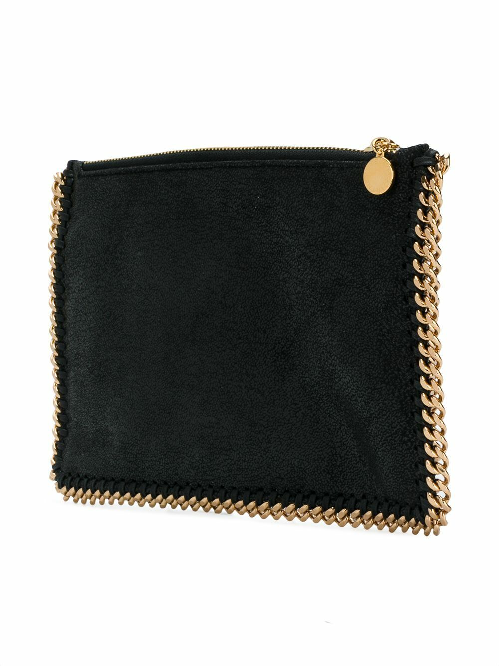 Cuero | NWT NEW women's black gold Falabella Clutch Bag