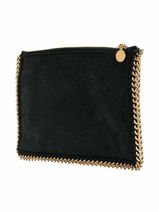 Cuero | NWT NEW women's black gold Falabella Clutch Bag