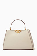 Tory Burch Eleanor leather tote bag in White