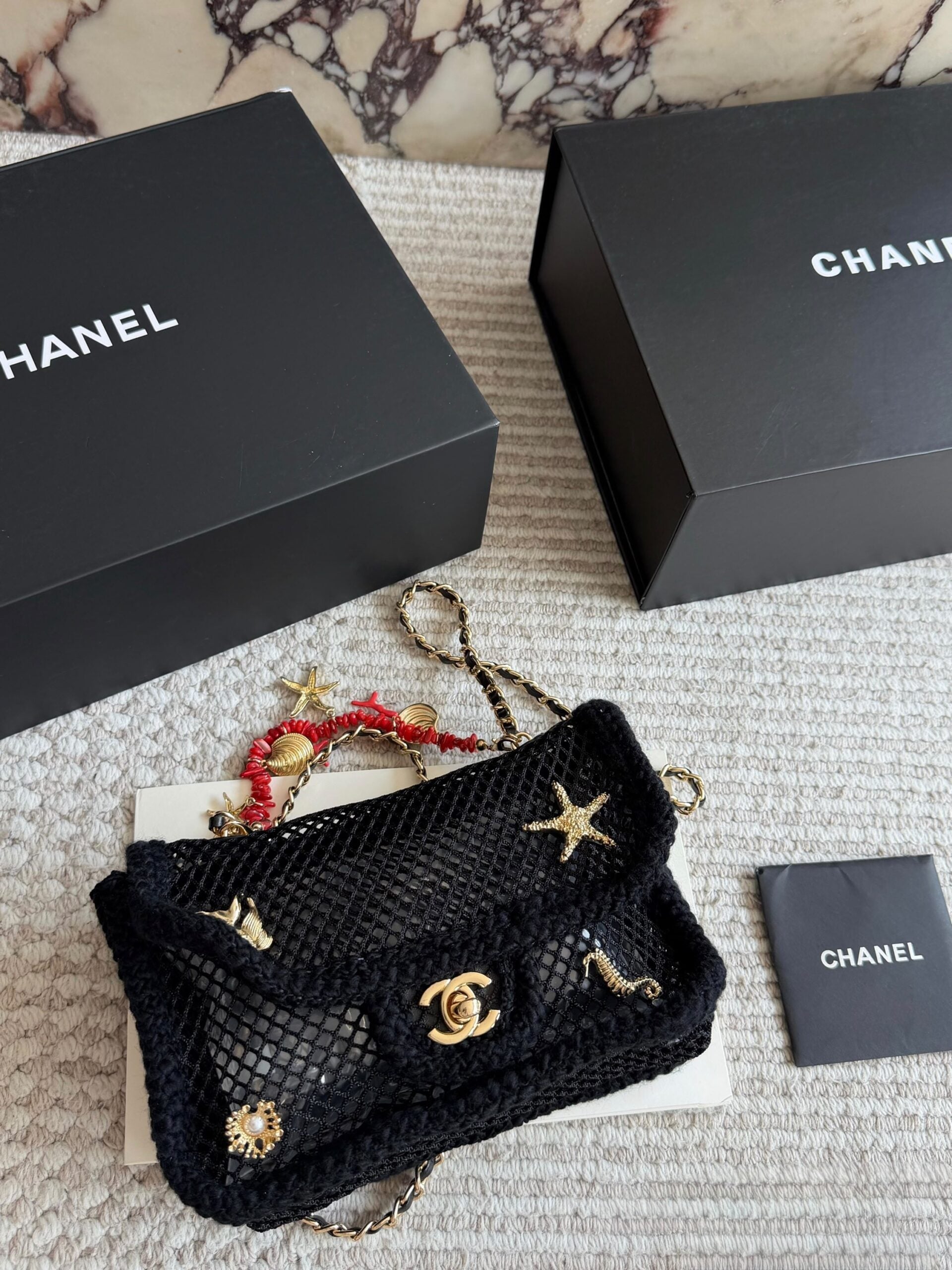 Chanel Crochet Mesh Flap Bag