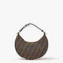 Fendigraphy Small Brown FF jacquard fabric bag