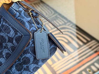 Cuero | Monogram Denim Shoulder Bag