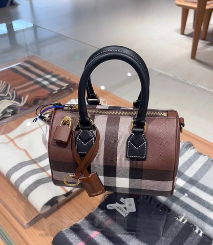 Cuero | mini check padlock tote bag