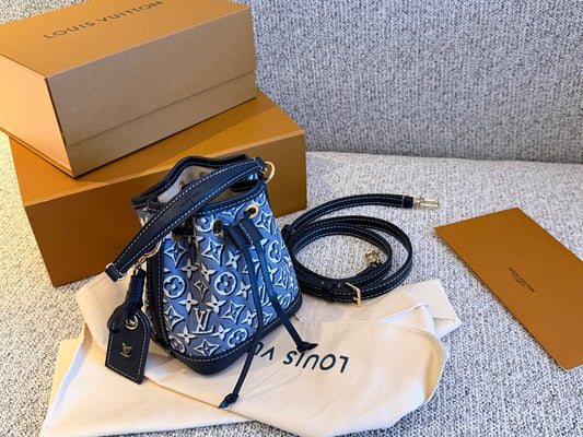 Cuero | Monogram Jacquard Mini Bucket Bag