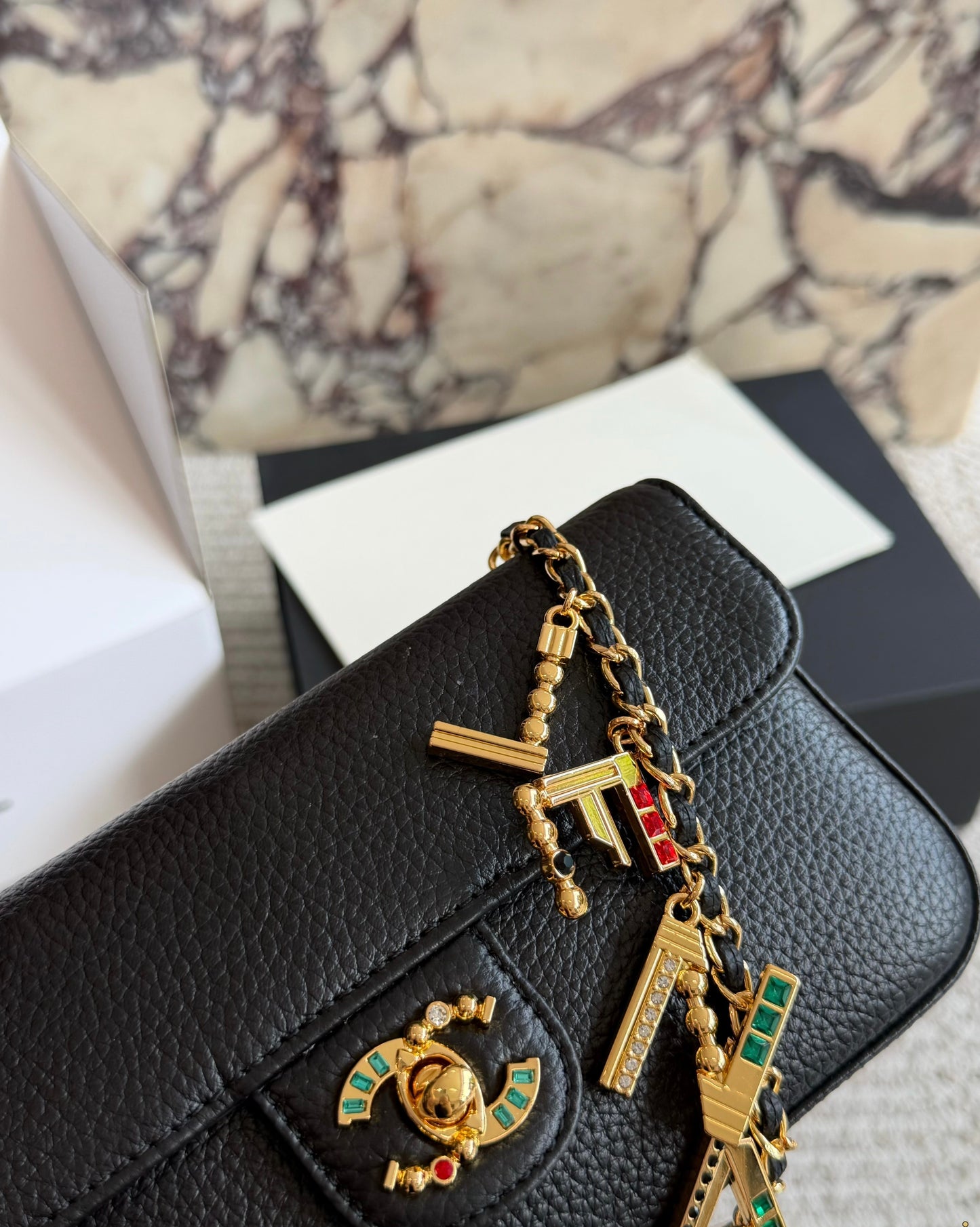 Cuero | Charm Chain Flap Bag