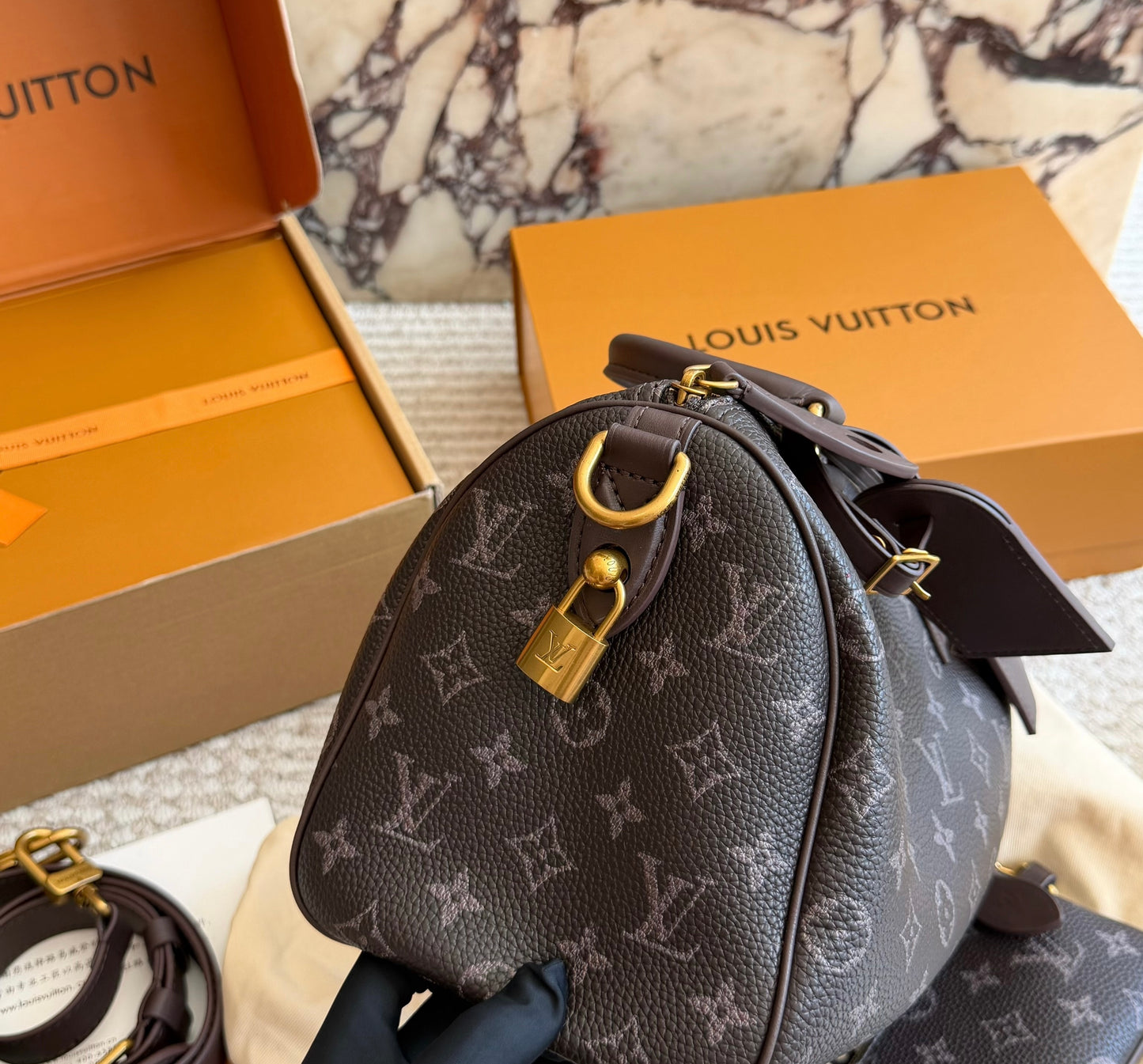 Cuero | Monogram Canvas Boston Bag