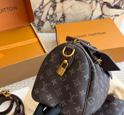 Cuero | Monogram Canvas Boston Bag