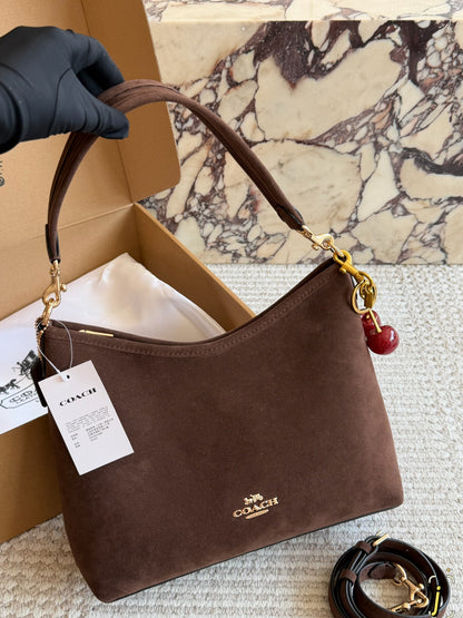 Cuero | Suede Shoulder Bag Brown