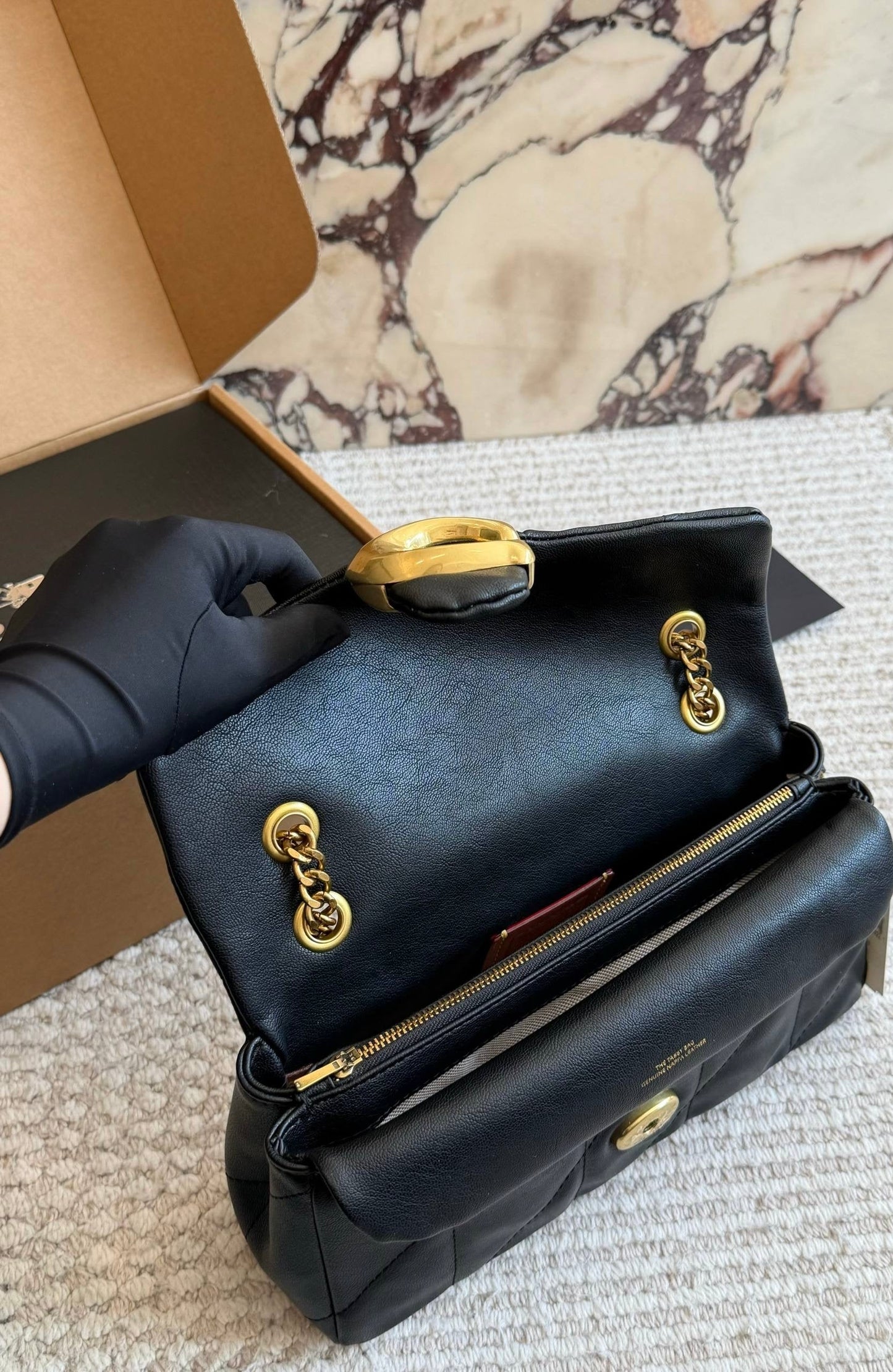 Cuero | Tabby Quilted Shoulder Bag With Chain