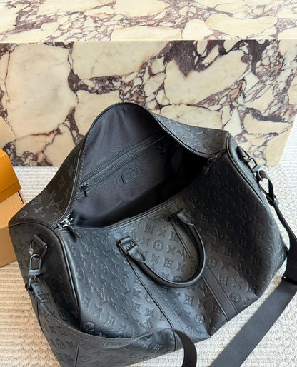 Cuero | Black Monogram Duffle Bag