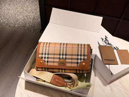 Cuero | Vintage Check Note Bag - Beige