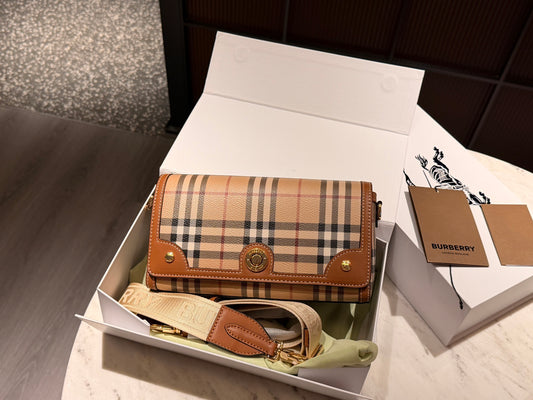 Cuero | Vintage Check Note Bag - Beige