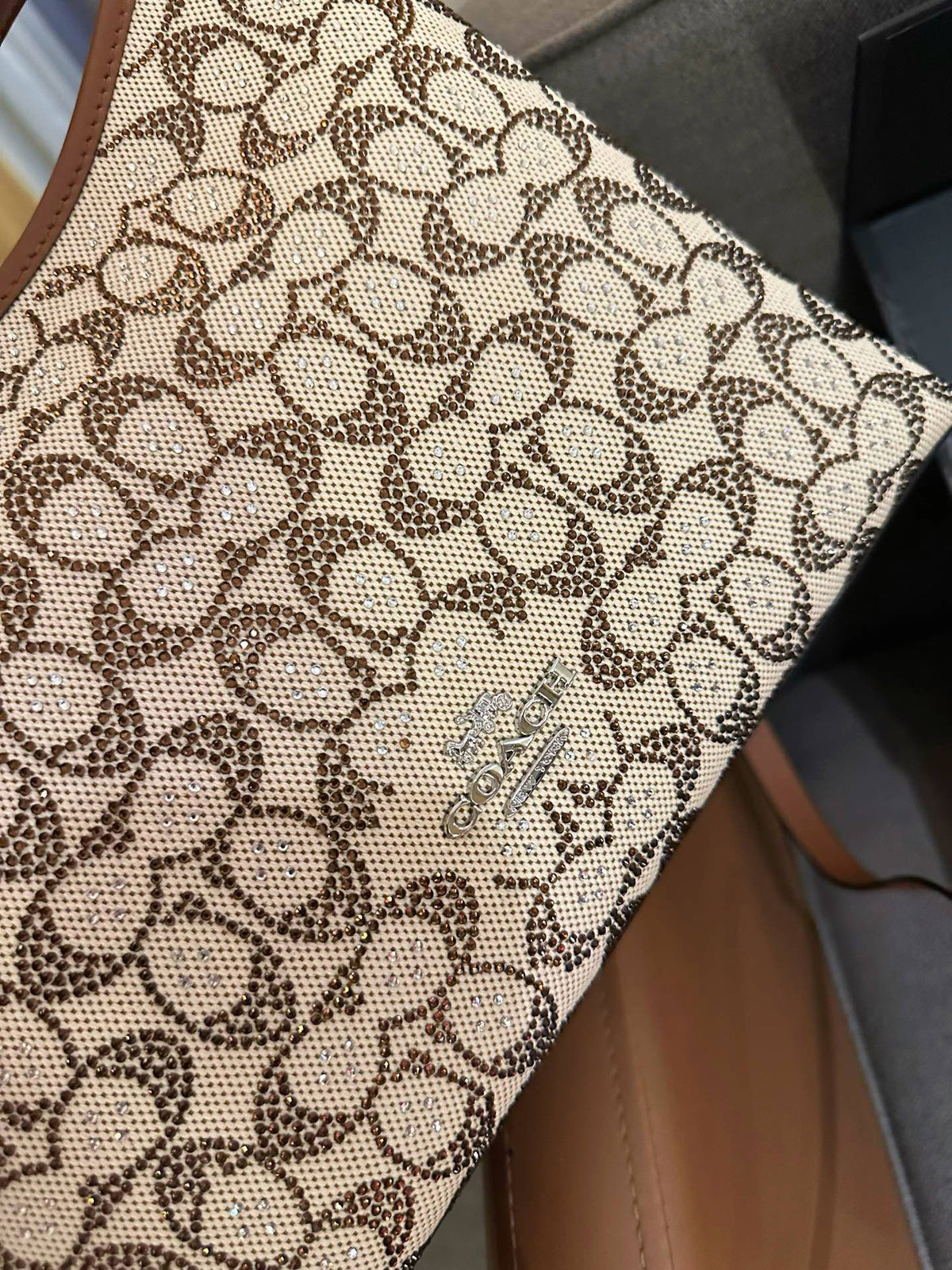 Cuero | Signature Rhinestone Shoulder Bag - White Multi