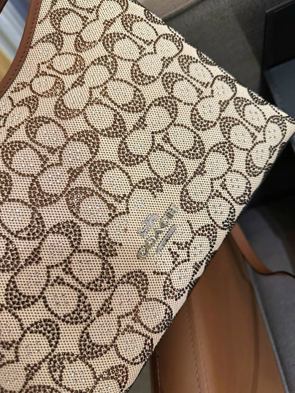 Cuero | Signature Rhinestone Shoulder Bag - White Multi