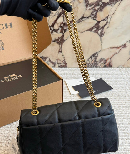 Cuero | Tabby Quilted Shoulder Bag With Chain