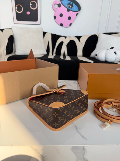 Cuero | Signature Monogram Buckle Top Handle Bag - Brown Monogram