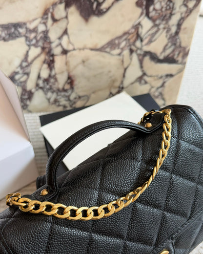 Cuero | Quilted Chain Top Handle Bag